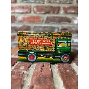 Vintage Delivery Truck Tin Seattle Starbucks Coffee Company Silver Crane